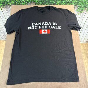 CANADA IS NOT FOR SALE Womens Size Small Black T-shirt (SKU: 38W)